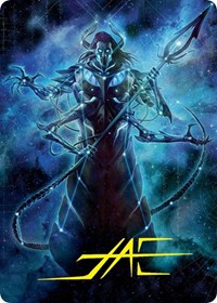 Heliod, the Warped Eclipse Art Card (Gold-Stamped Signature), Art Series: March of the Machine