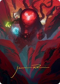 Omnath, Locus of All Art Card (62/81) (Gold-Stamped Signature), Art Series: March of the Machine