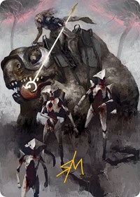 Thalia and The Gitrog Monster Art Card (Gold-Stamped Signature), Art Series: March of the Machine