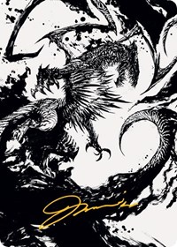 Skithiryx, the Blight Dragon Art Card (Gold-Stamped Signature), Art Series: March of the Machine