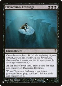 Phyrexian Etchings, The List Reprints