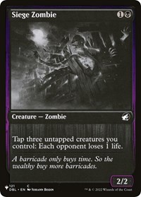 Siege Zombie, The List Reprints