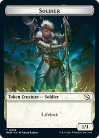 Soldier // Dinosaur Double-Sided Token, March of the Machine