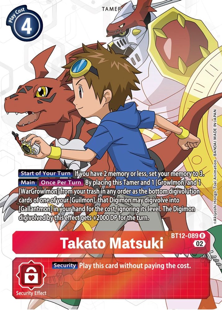 Takato Matsuki (Alternate Art), Foil, front