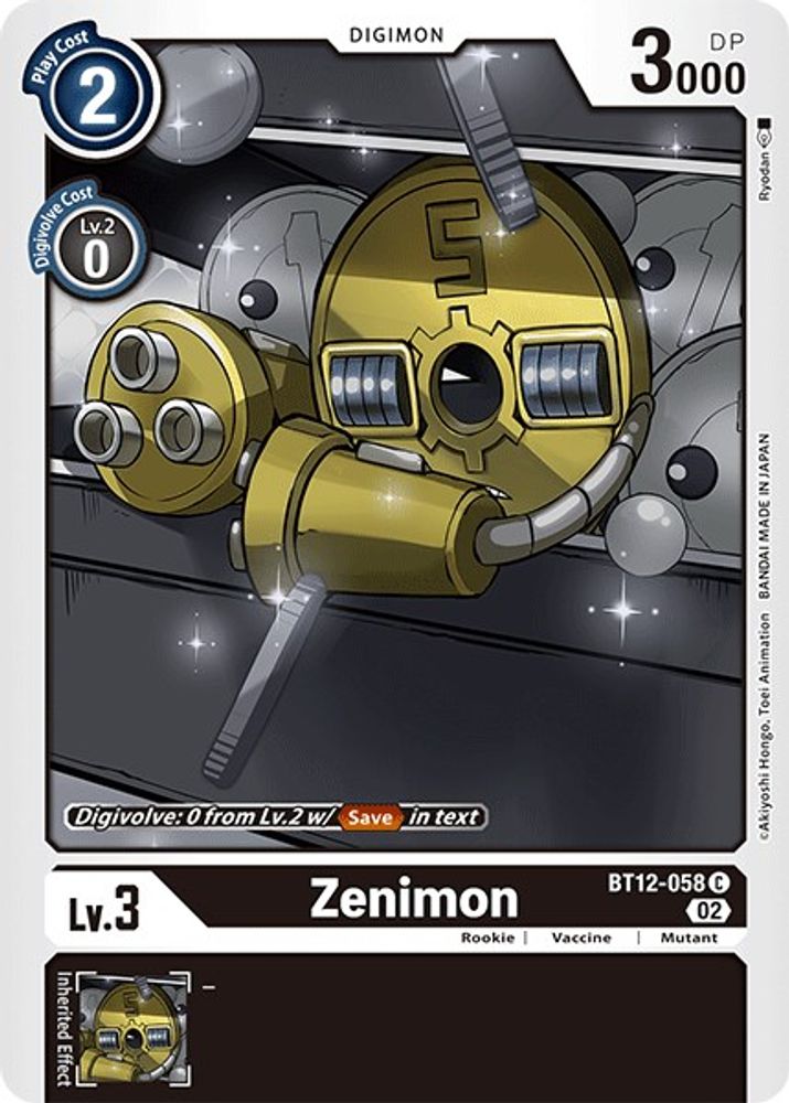 Zenimon, Standard, front