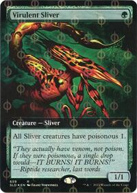 Virulent Sliver (Extended Art) (Step-and-Compleat Foil), Secret Lair Drop Series