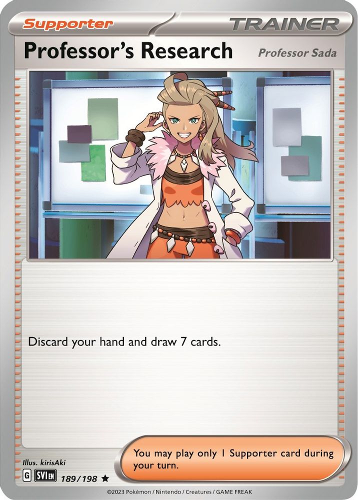 Professor's Research [Professor Sada] - 189/198 (Non-Holo)