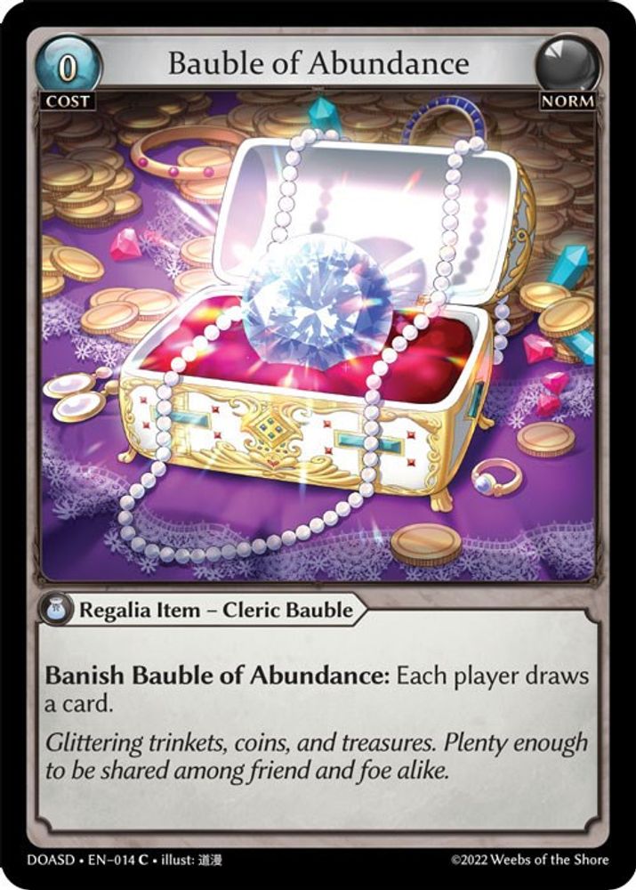 Bauble of Abundance, Standard, front