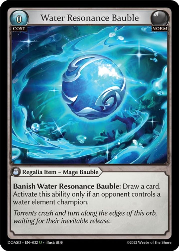 Water Resonance Bauble, Standard, front