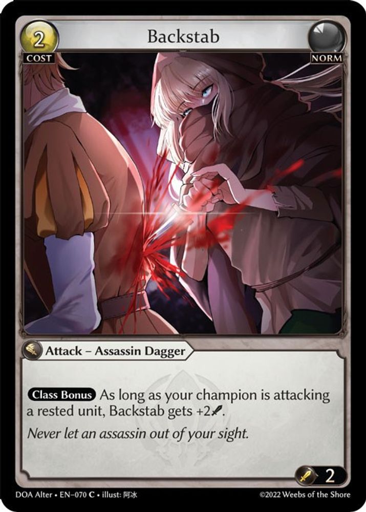 Backstab, Standard, front