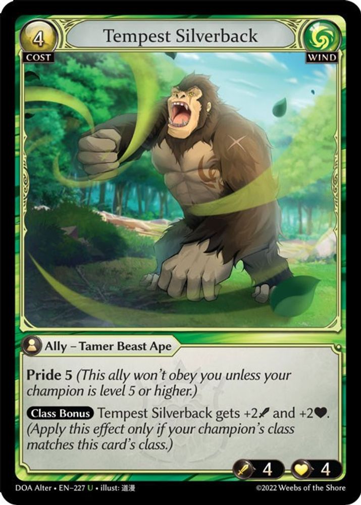 Tempest Silverback, Standard, front