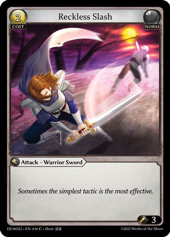 Reckless Slash, Standard, front
