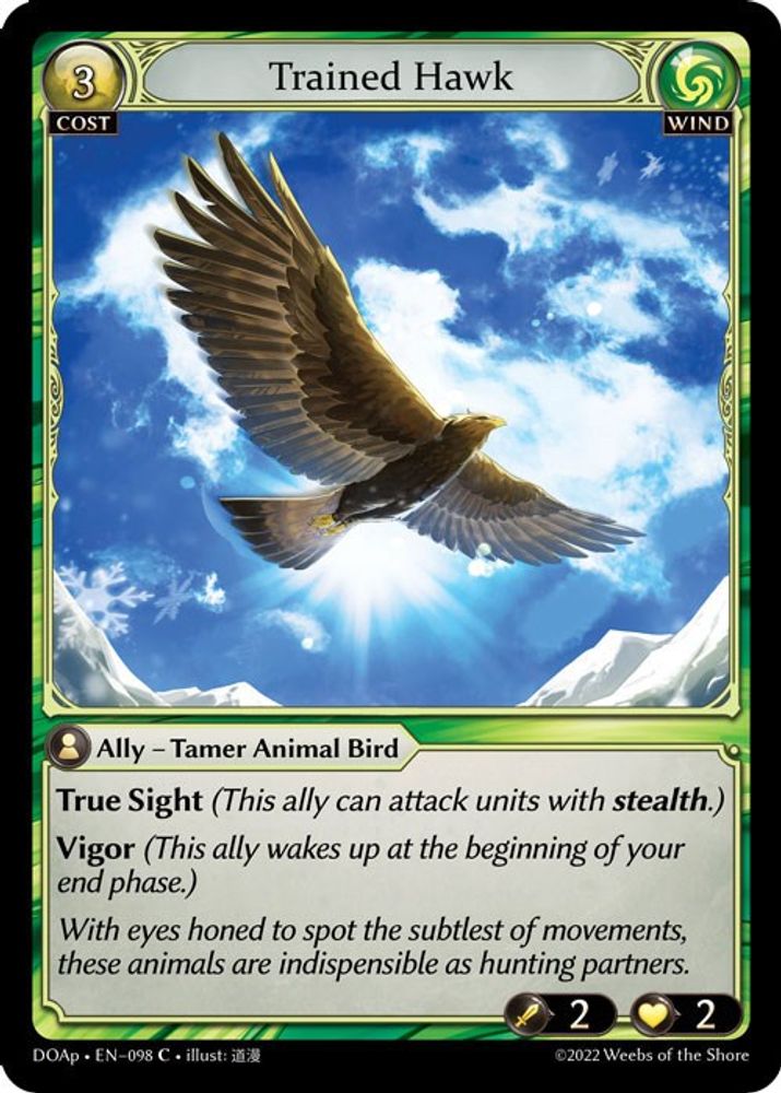 Trained Hawk, Standard, front