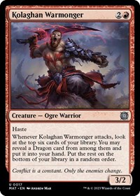 Kolaghan Warmonger, March of the Machine: The Aftermath