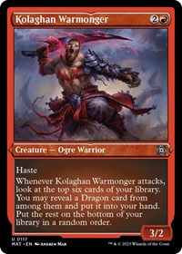 Kolaghan Warmonger (Foil Etched), March of the Machine: The Aftermath
