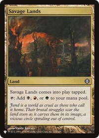 Savage Lands, The List Reprints
