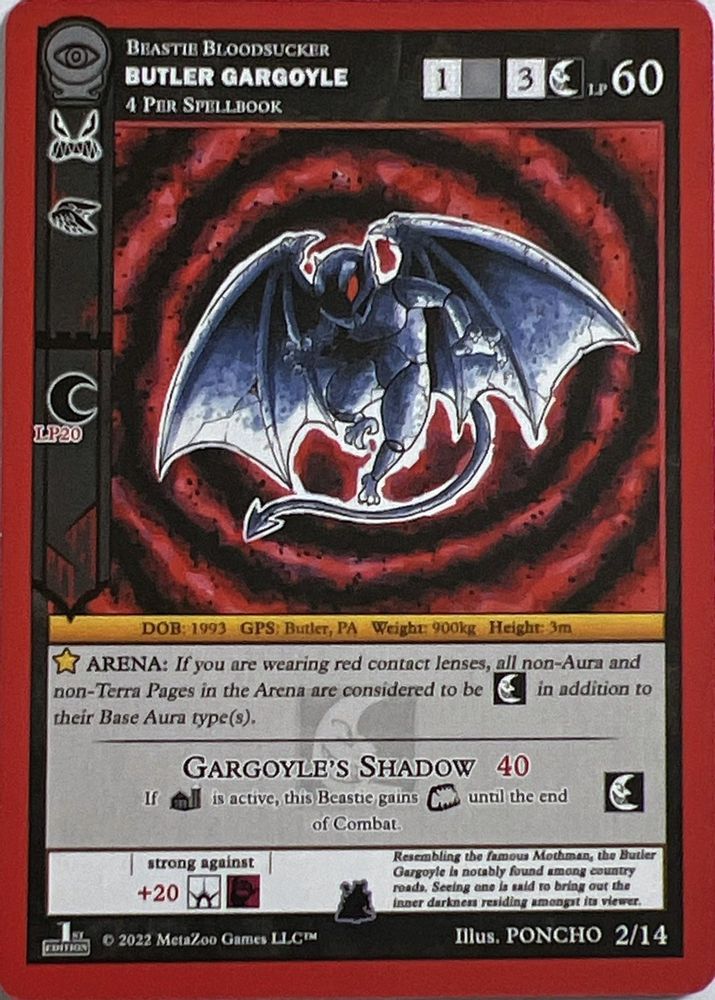 Butler Gargoyle, Standard, front