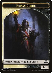 Human Cleric // Emblem - Arlinn, Embraced by the Moon Double-Sided Token