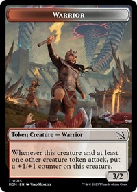 Warrior // Emblem - Wrenn and Realmbreaker Double-Sided Token, March of the Machine