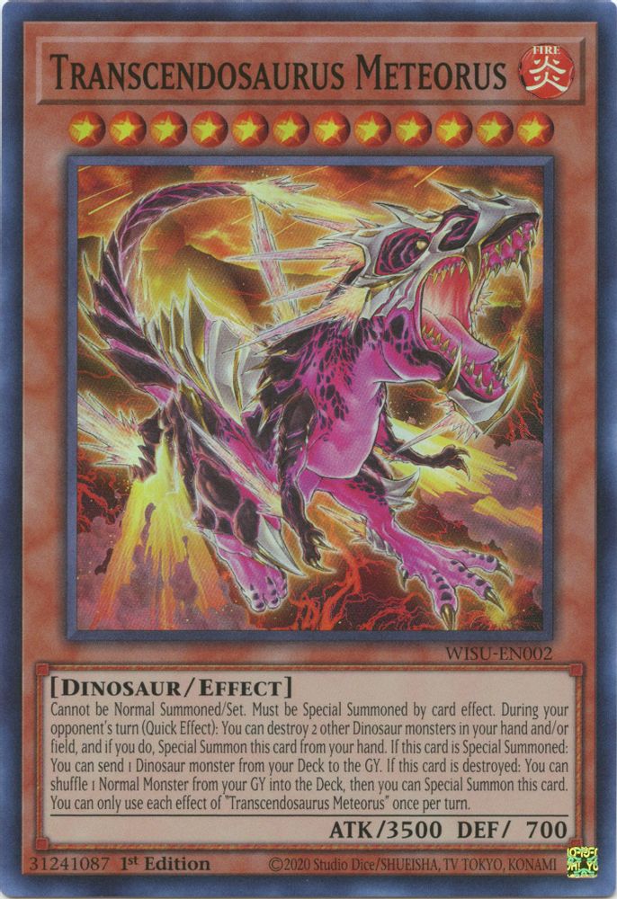 Transcendosaurus Meteorus, 1st-edition, front