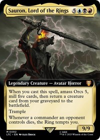 Sauron, Lord of the Rings (Extended Art), Commander: The Lord of the Rings: Tales of Middle-earth