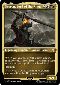 Sauron, Lord of the Rings (Display Commander) - Thick Stock, Commander: The Lord of the Rings: Tales of Middle-earth