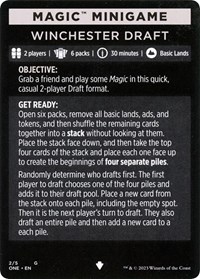 Magic Minigame: Winchester Draft, Phyrexia: All Will Be One