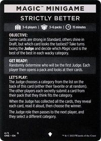 Magic Minigame: Strictly Better, Phyrexia: All Will Be One