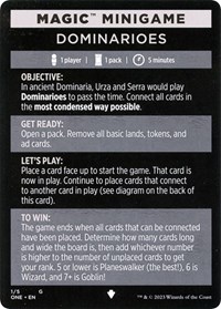 Magic Minigame: Dominarioes, Phyrexia: All Will Be One