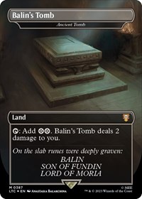 Balin's Tomb - Ancient Tomb (Surge Foil), Commander: The Lord of the Rings: Tales of Middle-earth