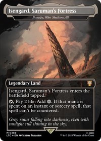 Isengard, Saruman's Fortress - Boseiju, Who Shelters All (Surge Foil), Commander: The Lord of the Rings: Tales of Middle-earth
