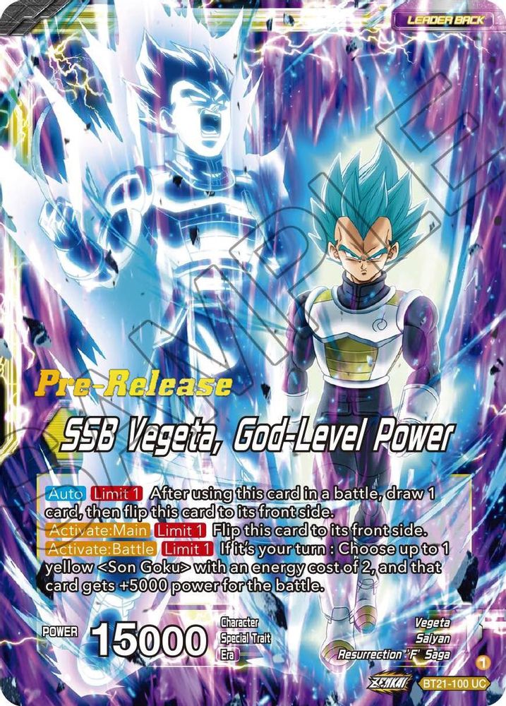 SSB Son Goku // SSB Vegeta, God-Level Power, Standard, front