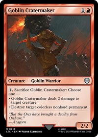 Goblin Cratermaker, Commander: The Lord of the Rings: Tales of Middle-earth