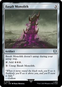 Basalt Monolith, Commander: The Lord of the Rings: Tales of Middle-earth