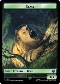 Beast // Treefolk Double-Sided Token, Commander: The Lord of the Rings: Tales of Middle-earth