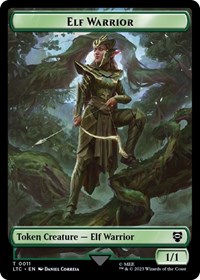 Elf Warrior // Bird (0006) Double-Sided Token, Commander: The Lord of the Rings: Tales of Middle-earth