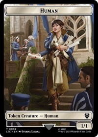 Human // Human Knight Double-Sided Token, Commander: The Lord of the Rings: Tales of Middle-earth