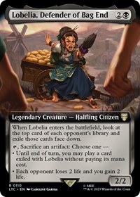 Lobelia, Defender of Bag End (Extended Art), Commander: The Lord of the Rings: Tales of Middle-earth