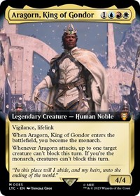 Aragorn, King of Gondor (Extended Art), Commander: The Lord of the Rings: Tales of Middle-earth