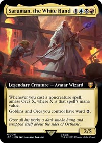 Saruman, the White Hand (Extended Art), Commander: The Lord of the Rings: Tales of Middle-earth