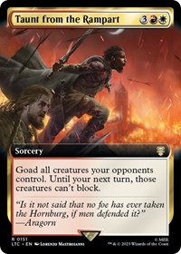 Taunt from the Rampart (Extended Art), Commander: The Lord of the Rings: Tales of Middle-earth