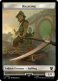 Halfling // Treasure Double-Sided Token, Commander: The Lord of the Rings: Tales of Middle-earth