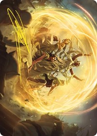 Heroic Intervention Art Card (Gold-Stamped Signature), Art Series: Universes Beyond: The Lord of the Rings: Tales of Middle-earth