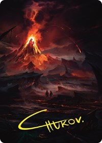 Valley of Gorgoroth Art Card (Gold-Stamped Signature), Art Series: Universes Beyond: The Lord of the Rings: Tales of Middle-earth