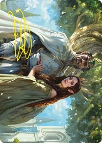 Aragorn and Arwen, Wed Art Card (Gold-Stamped Signature), Art Series: Universes Beyond: The Lord of the Rings: Tales of Middle-earth