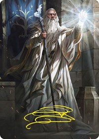Gandalf the White Art Card (Gold-Stamped Signature), Art Series: Universes Beyond: The Lord of the Rings: Tales of Middle-earth