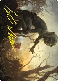 Smeagol, Helpful Guide Art Card (Gold-Stamped Signature), Art Series: Universes Beyond: The Lord of the Rings: Tales of Middle-earth