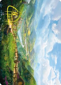 Plains Art Card (Gold-Stamped Signature), Art Series: Universes Beyond: The Lord of the Rings: Tales of Middle-earth