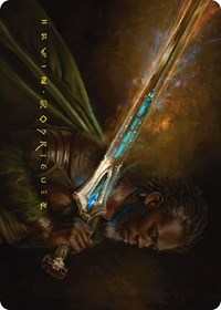 Anduril, Flame of the West Art Card (Gold-Stamped Signature), Art Series: Universes Beyond: The Lord of the Rings: Tales of Middle-earth