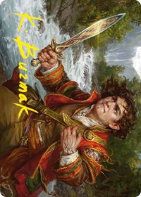 Frodo Baggins Art Card (16/81) (Gold-Stamped Signature), Art Series: Universes Beyond: The Lord of the Rings: Tales of Middle-earth